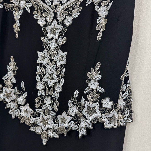 Jkara New York Beaded Embellished Cap Sleeve Long Gown 16 - Picture 5 of 12